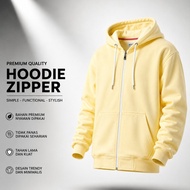 Nsa Indri Hoodie Zipper Bjorka butter yellow Men Wanita
