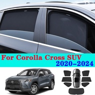 Car curtain Sun shade For Toyota Corolla Cross SUV 2020-2024  Car Sunshade Shield Magnetic Front Windshield Blind Curtain Rear Side Baby Window Sun Shades Visor