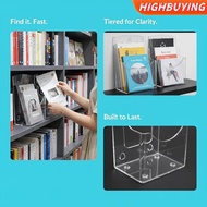 HIGHBUYING 1/2/3 Layers Clear A6 Flyer Holder Transparent Brochure Menu Card Display Stand for Event