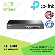 TP-Link TL-SG1008MP 8-Port Gigabit Desktop/Rackmount Switch with 8-Port PoE+