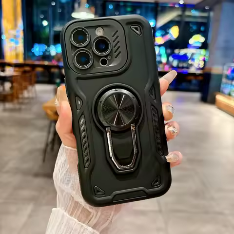 Luxury Armored 360° Rotating Metal Ring 2 in 1 Protective Case, Suitable for iPhone 11 12 13 14 15 1