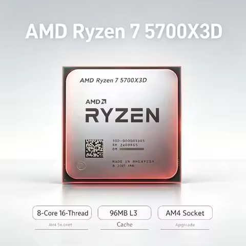 AMD Ryzen 7 5700X3D Bulk Processor For X570 B550 AM4 Motherboard 8C16T 105W DDR4 Gaming Desktop CPU