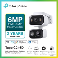 TP-Link Tapo C246D 6MP Indoor/Outdoor Dual Lens Pan/Tilt Security Camera กล้อง 2 เลนส์ 6MP (3MP+3MP)