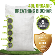 Nature Hut Organic Breathing Biochar (40L Pack) Soil Enhancer , Use Less Fertilizer
