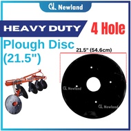 Plough Disc (21.5") Piring Potong Pelau, Plow, Harrow / Tail Wheel Disc / Piring Kemudi- 4 Hole
