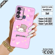 CASE HP Itel vision 1 Pro Itel vision 2 Itel vision 3 Itel vision 3 Plus -silikon hitam Lentur