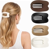 4 Pieces Women's Duckbill Hair Clip, Flat Claw Design, Solid Color, Casual Elegant, Suitable for Thi