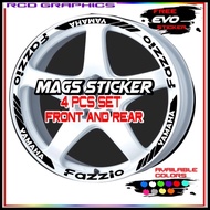 Mags Sticker Mio fazzio mags sticker 4pcs set front and rear sticker decals ❀