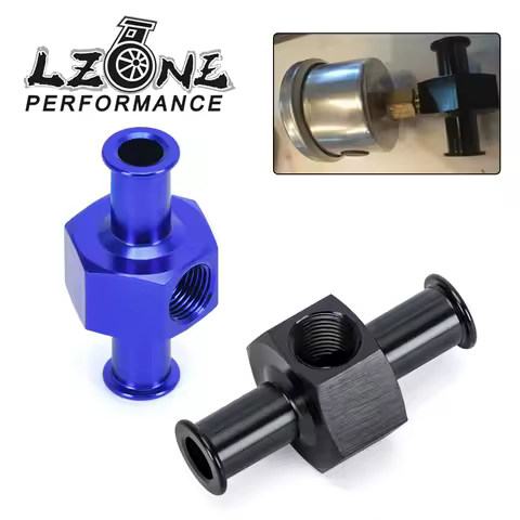 LZONE - Fuel Nitrous Pressure Gauge T Unversal Adapter 3/8" Hose With 1/8" NPT TEE PORT JR-SL4050-06