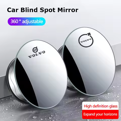 2Pcs Volvo Logo Car Mirror Wide 360° Angle Blind Spot Mirrors For Volvo ES90 EC40 EX40 EM90 XC90 V90