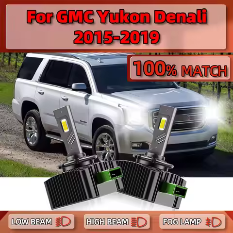 CROSSFOX For GMC Yukon Denali 2015 2016 2017 2018 2019 Super Bright LED Xenon HID Headlight Bulb Can