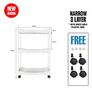 TALENTIN Multilayer Moveable Multifunction Kitchen Rack Storage Trolley Office Bathroom Shelf Portab