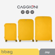 bbag shop : CAGGIONI กระเป๋าเดินทางแบบโครง รุ่นจอย (Joy C20021) [สีเทา/สีนู้ด/สีเหลือง] วัสดุPP100% 