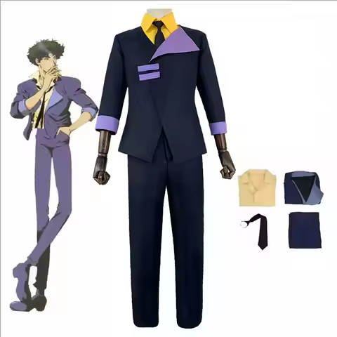 Spike Spiegel Cosplay Costumes Spike Spiegel Blue Uniform Anime Cowboy Bebop Role Play Suit For Men