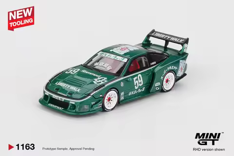 MINIGT 1/64 Nissan LB-Super Silhouette 180SX 2026 TAS MGT01163-CH Cars Alloy Diecast Metal Model Kid