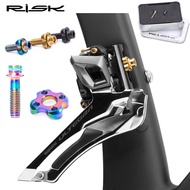 RISK M5 Ultralight Titanium Alloy Screw Transmission Concave Gasket Road Bike Front Derailleur Fixing Bolts Washer GR5 Spacer