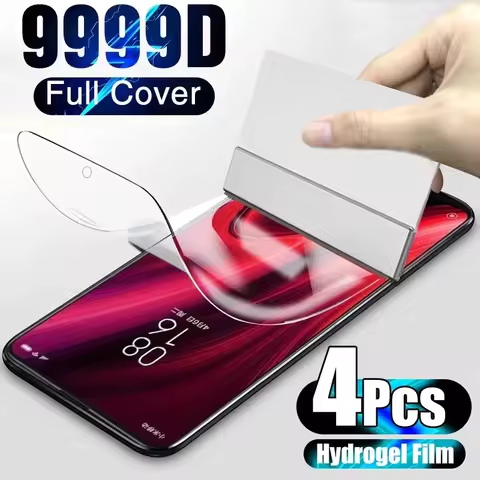 4PCS Full Cover Hydrogel Film For Redmi Note 10 9 8 7 Pro 9A 9T Film For Xiaomi Redmi Note 10 11 Pro