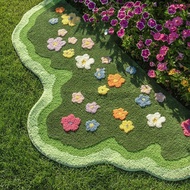 Lovely Green Moss Leaf Bathroom Rug - Non-Slip 3D Moss Carpet, Washable, Water Absorbent, Soft, Bed 