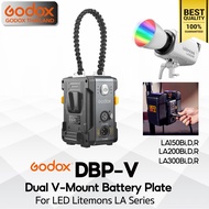 Godox Plate DBP-V Dual V-Mount Battery Plate For LED Litemons LA150Bi D R LA200Bi D R LA300Bi D R -