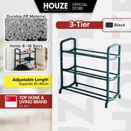 [HOUZE] 3 Tier Extendable Shoe Rack (Length: 51 - 90cm)