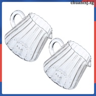 2pcs Espresso Frothing Pitcher Creamer Container Glass Frothing Pitcher Coffee Pitcher Creamer Dispe