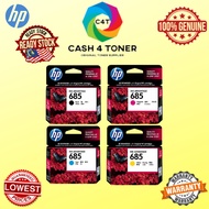 GENUINE HP 685 BLACK/ CYAN/ MAGENTA/ YELLOW Original Ink Cartridge - HP Deskjet Ink Advantage 3525/5