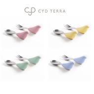 CYD Terra Picaboo Bicaboo Learning Tableware Fork Spoon Set Portable Children Made In Taiwan