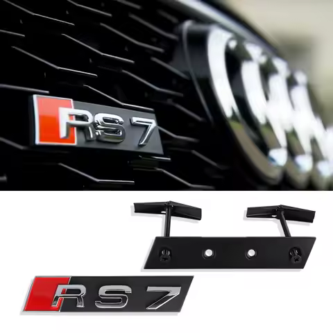Car Front Grille Badge Emblem Sticker Accessories For Audi RS3 RS4 RS5 RS6 RS7 RS8 Logo