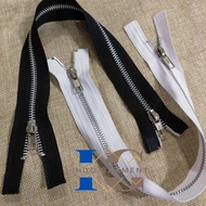 Double Head Metal Jacket Zipper with 2 Heads - 14-inch 2-Head Zipper - Double-Sided Zipper