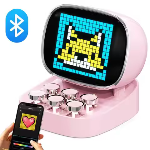 Retro Pixel Art Game Bluetooth Speaker 256-LED Pixel Screen 10W Wireless Bluetooth-compatible Speake