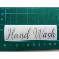 Silver Hand Wash Sticker cutting Sticker