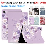 For Samsung Tablet Galaxy Tab A8 X200 X205 X207 10.5 inches 2021 2022 Blooming Beautiful Flowers Flip Cover TabА8 Wi-Fi SM-X200 LTE SM-X205 Stand PU Leather Protective Case