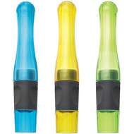 日本文具 SONIC - 矽膠握筆學習筆套筆蓋3入組 (藍黃綠)