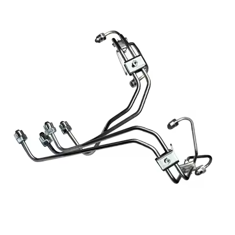 1Set Fuel Injector Lines Silver Metal For Cummins 3.9L 4BT Engine 12Mm VE Pump Diesel 3960725 396072