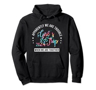 Girl's Trip 2024 Tie Dye Girls Vacation 2024 Summer Women Pullover Hoodie