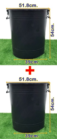 PTK ถังพลาสติก ถังน้ำ ถังเอนกประสงค์ สีดำ ขนาด 75ลิตร (ไม่มีฝาปิด) แข็งแรง ทนทาน สำหรับใช้งาน ไม่เ