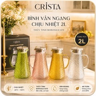 HIGH QUALITY 2L CRISTA HOME HORIZONTAL GRAIN GLASS VASE – CODE 60279 Glass Jug
