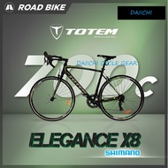 🔥💯%SIAP PASANG🔥ROAD BIKE TOTEM 700C ELEGANCE X8 ALLOY  BODY T20B SHIMANO EQUIPPED MICRO SHIFT 16 SPEED SHIFTER 50MM