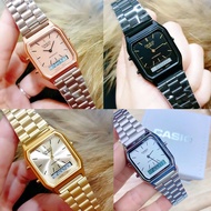 casio ผู้หญิง คาสิโอ้ผู้หญิง นาฬิกาข้อมือผู้หญิง สายสแตนเลส รุ่น AQ-230 จัดส่งจากไทย พร้อมตั้งเวลา