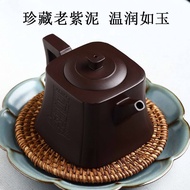 [New Style] Yixing purple clay pot full handmade stone pudding, big wise * Yixing purple clay pot fu