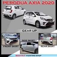 PERODUA AXIA 2020 STYLE FULLSET SKIRTING (FRONT SKIRT ,SIDE SKIRT, REAR SKIRT)- MATERIAL ABS BODYKIT