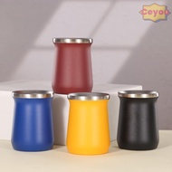 CEYOU Yerba Mate Gourd, Cleaning Brush Stainless Steel Yerba Mate Cup, Kitchen Double-Wall Bombilla 