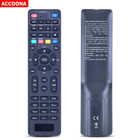 Remote control for ANFEL DVB-T2 HD Decoder T265 Hevc H265 DIGIQUEST VARI MODELLI (TLC Q10 - Q20 - Q3