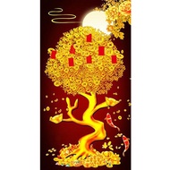 5D Diamond Painting Gold Fortune Tree full Beads Animal Fish Money Tree Cross Embroidery Kit