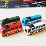 [Taiwan Shipment] [Plastic Pull Back Big Bus Toy Car] Bus Touring Bus Bus Model Car Traffic Car Toy 