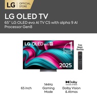 65 inch LG OLED evo AI TV C5 144Hz Gaming Mode* Dolby Vision & HDR10 4K UHD (2025)