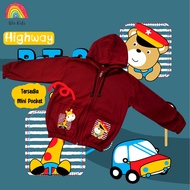 Ula Kids Zipper Pocket Jacket 1-6 Years Two Animal