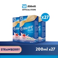 [Carton Of 27] - Ensure Plus - Strawberry 200ml