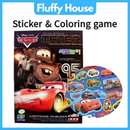 [CAR] Play Coloring Sticker Book  Kids play book Baby Color book Sticker