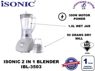 Isonic 2-In-1 Blender (1.0L) IBL-3503 (350W POWER)